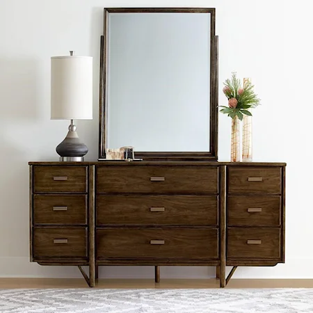 Mid-Century Modern Dresser & Mirror